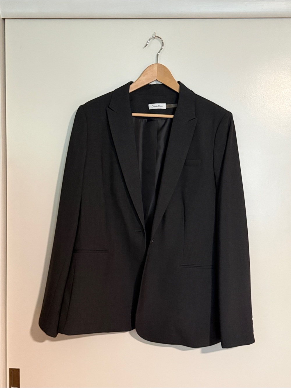 Calvin Klein Women Dark GretSingle-Button Blazer 16